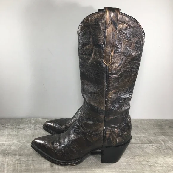 Dan Post DP3245 El Paso Collection Leather Cowboy Western Womens Boots Size 7.5 - Picture 7 of 11